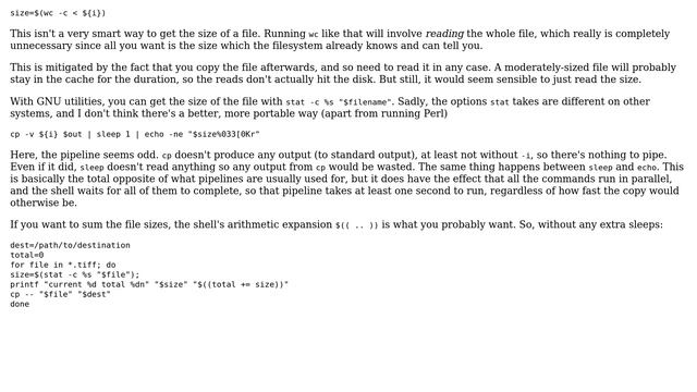 Unix & Linux: Printing the sum-size of copied files in bash (4 Solutions!!) смотреть онлайн
