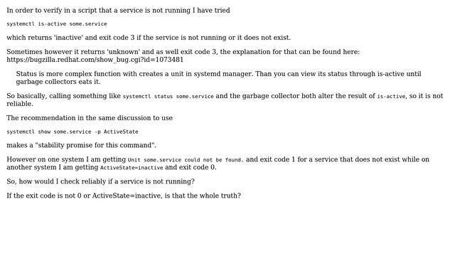 Unix & Linux: systemd: check that a service is not running смотреть онлайн