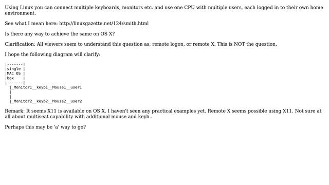 Can I set up a Mac for a multi head / multi user environment? смотреть онлайн