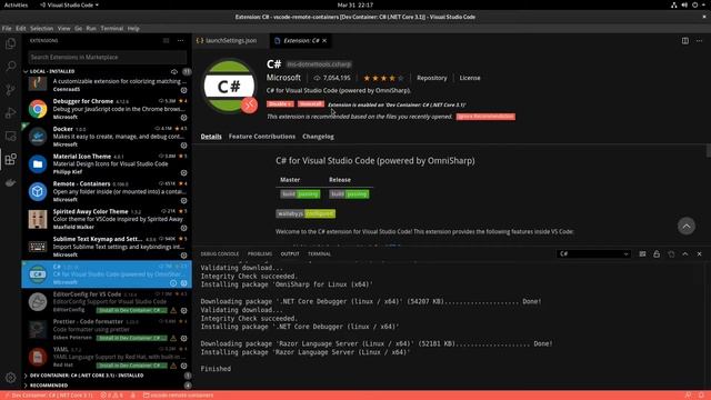 Api dotnet core em containers no VS Code смотреть онлайн