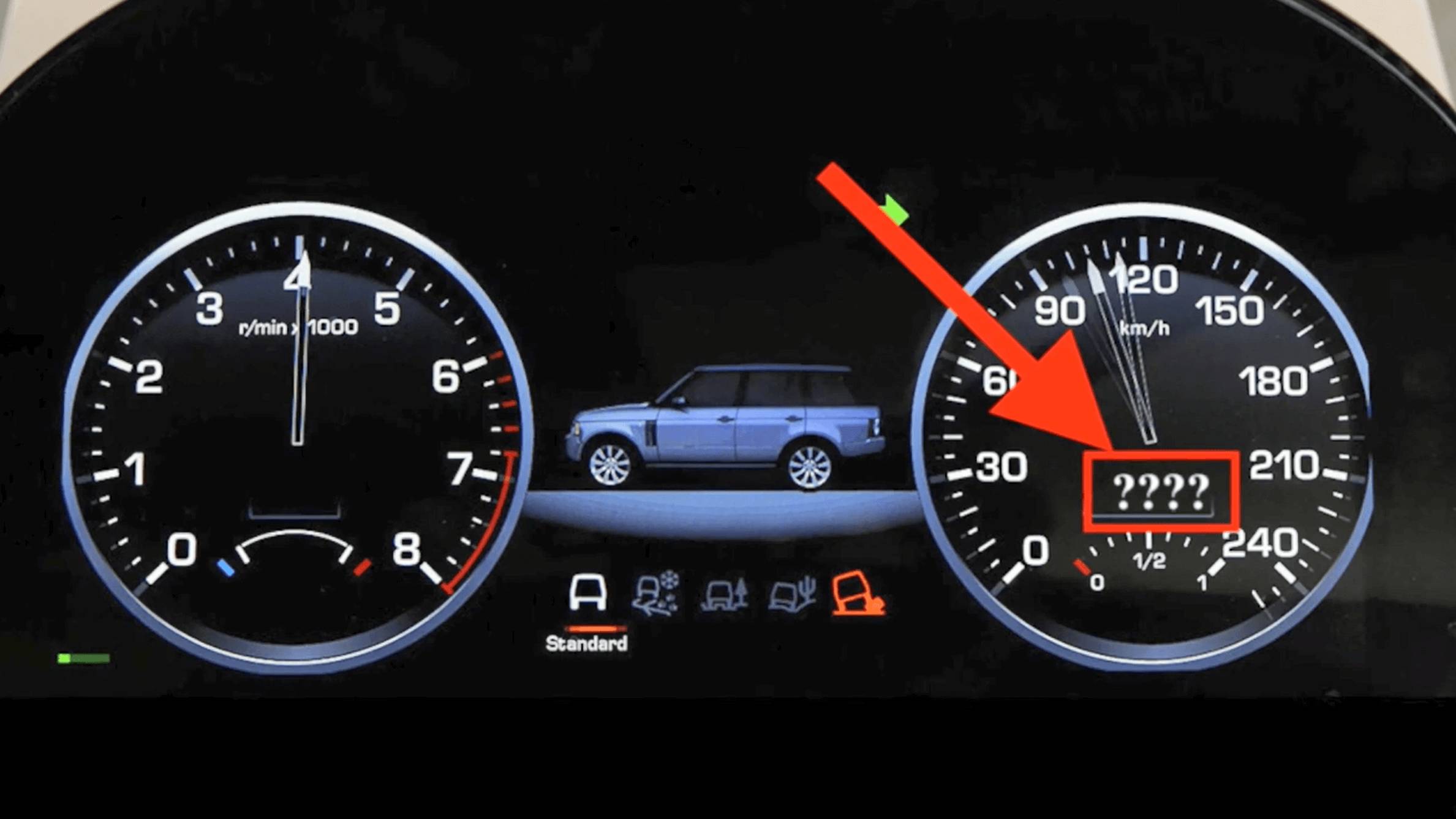 Программирование Range Rover L322 (2010-2012). Включение цифрового спидометра смотреть онлайн