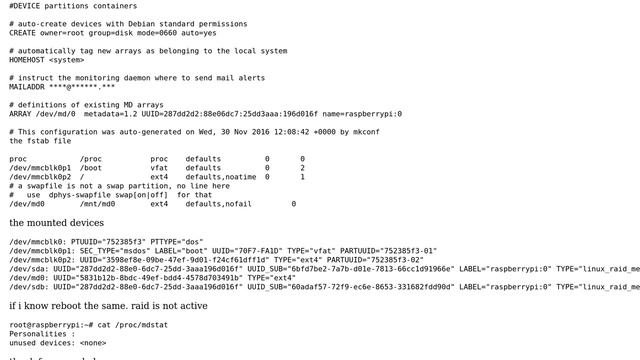 Unix & Linux: raid wont start on boot смотреть онлайн