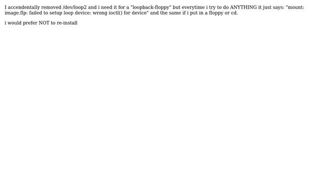 Ubuntu: I accentally removed a loopback device смотреть онлайн