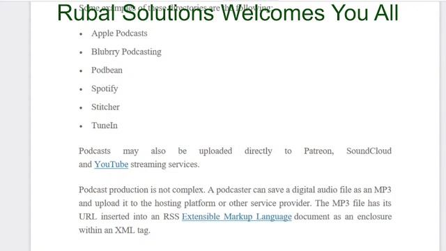 What is Podcasting ? Learn Live With Rubal Solutions смотреть онлайн
