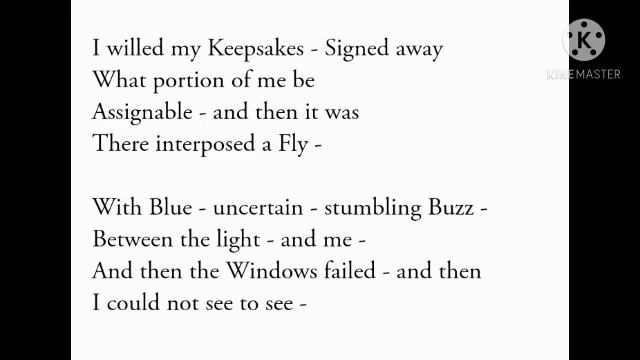 LECTURE–6-CREATIVE WRITING -MODULE-1-POETRY-POEM 'I HEARD A FLY BUZZ WHEN I DIED' BY EMILY DICKINSO смотреть онлайн