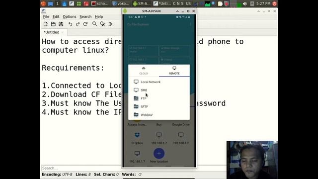 Access Folder From Android Phone To Linux OS смотреть онлайн