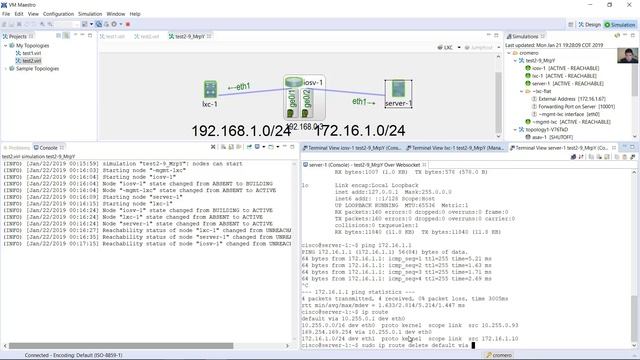 VIRL PE 1.5 - Puerta de Enlace, Direcciones IPv4 e IPv6 en Lxc y Server смотреть онлайн