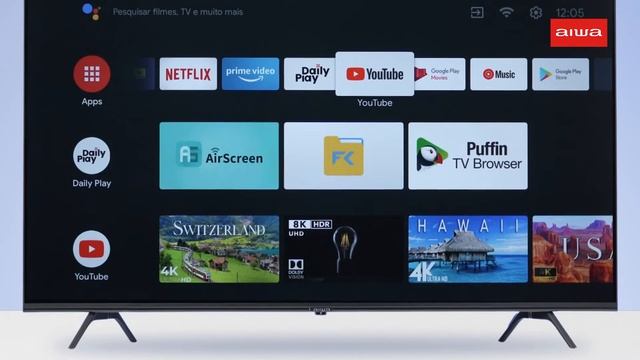 Como utilizar o comando de voz na Smart TV Aiwa - Android TV смотреть онлайн