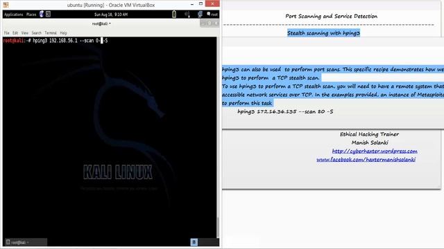 04 Stealth scanning with hping3 смотреть онлайн