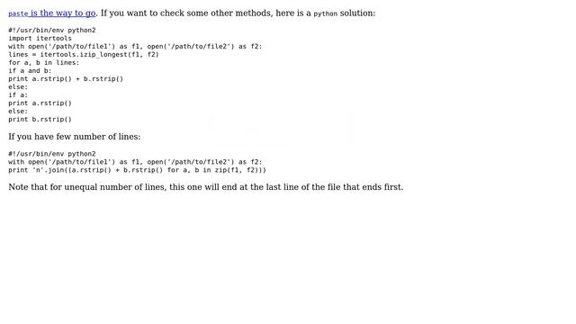 Ubuntu: How can I merge files on a line by line basis? (5 Solutions!!) смотреть онлайн