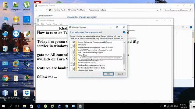 How to Configure Telnet and TFTP Services in Windows 10 смотреть онлайн