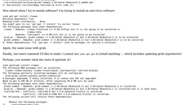 Unix & Linux: Broken apt-get and broken grub смотреть онлайн