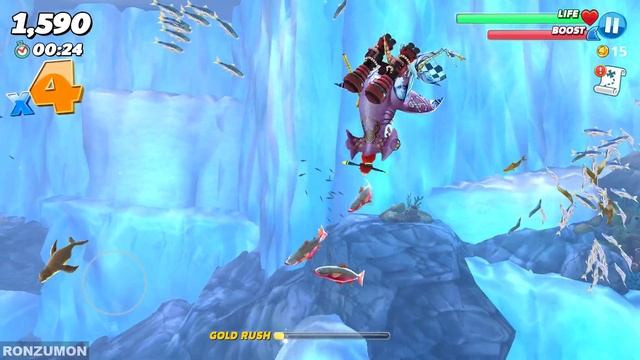 Hungry Shark World - Great Hammerhead Shark's Skin - PART 30 (Android, iOS) смотреть онлайн