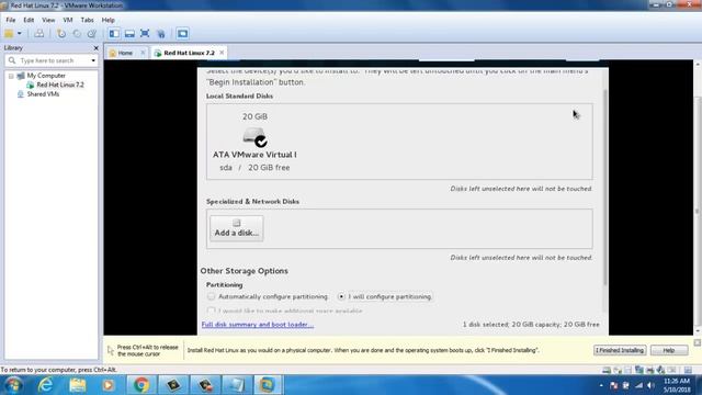 Redhat installing on VMware смотреть онлайн