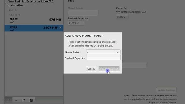 11} Linux7 Custom Partition Installation смотреть онлайн