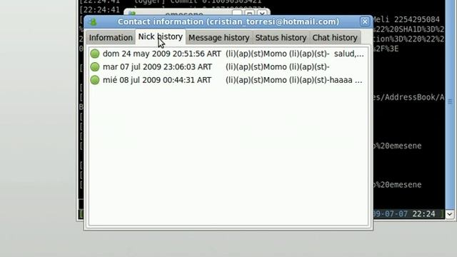 emesene 2 screencast 7 july 2009 - conversation information & export chat смотреть онлайн