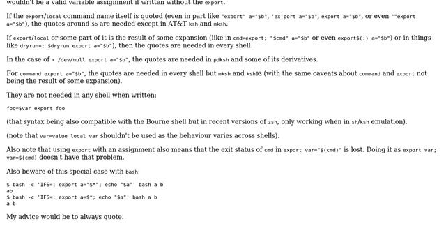 Unix & Linux: Are quotes needed for local variable assignment? (2 Solutions!!) смотреть онлайн
