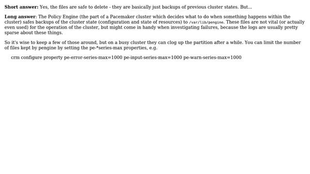 Unix & Linux: Are .bz2 files inside /var/lib/pengine safe to delete? (3 Solutions!!) смотреть онлайн