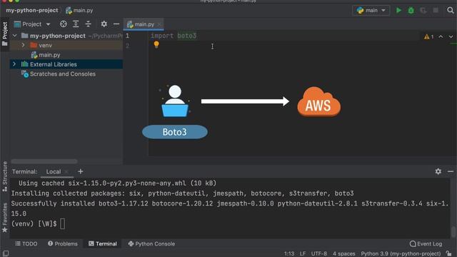 208. 2 - Install Boto3 and connect to AWS - 371K смотреть онлайн