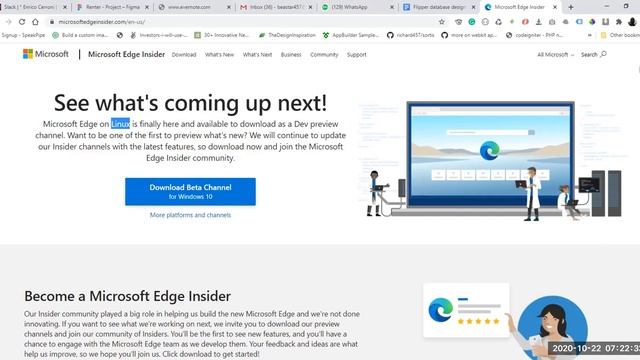 Microsft Edge on Linux смотреть онлайн