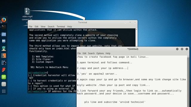 [Hindi] social engineering part-2 in kali linux | clone any site | create faq page fb hack password смотреть онлайн