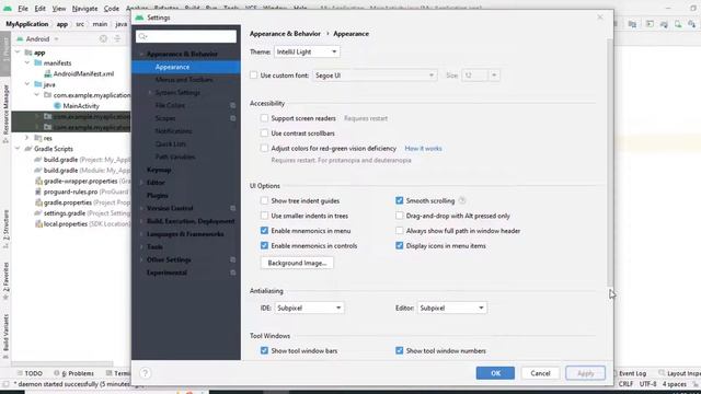 How to change theme color of android studio | android studio смотреть онлайн