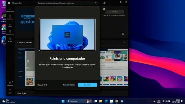 FINALMENTE ANDROID NO PC COM A AMAZON APP STORE OFICIAL! смотреть онлайн