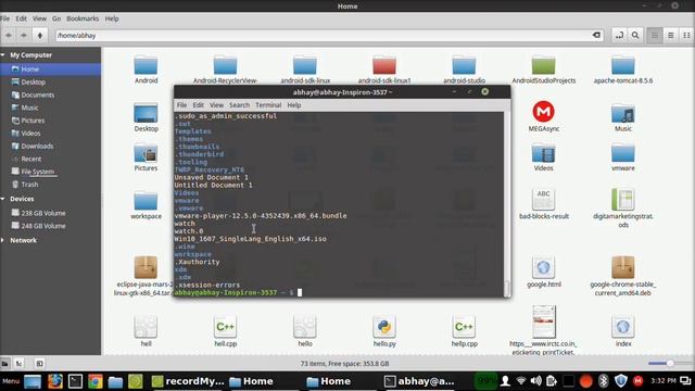 Directory Listing in Linux with terminal (hindi) смотреть онлайн