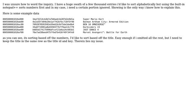 How to sort alphabetically based on a particular column in notepad++? смотреть онлайн