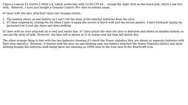 Ubuntu: Slice battery causing suspend and power issues on Lenovo X1 (2 Solutions!!) смотреть онлайн