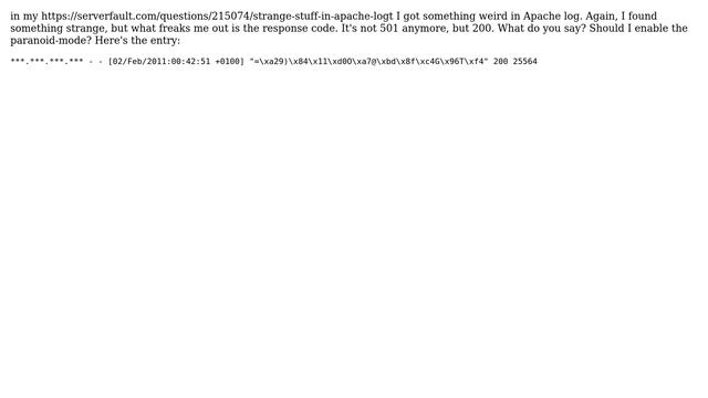 DevOps & SysAdmins: Strange entry in Apache log смотреть онлайн
