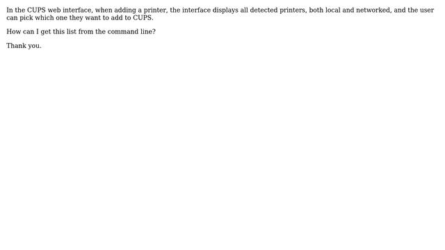 CUPS - how to list all detected printers from command line (Linux) смотреть онлайн