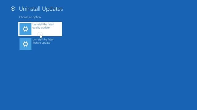 How to uninstall quality updates using Advanced startup on Windows 10 смотреть онлайн