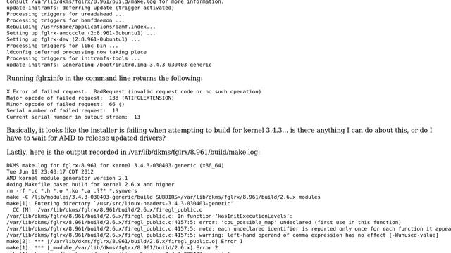 Ubuntu: After installing mainline kernel 3.4.3, why can't I build the AMD graphics binary module? смотреть онлайн