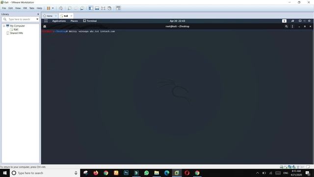 Dmrity I KALI LINUX I Footprinting & Information Gathering Tool смотреть онлайн