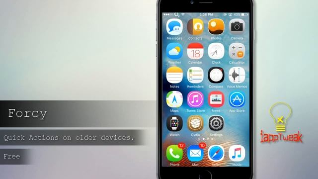 Forcy tweak brings 3D Touch Quick Actions to all iOS 9 devices смотреть онлайн