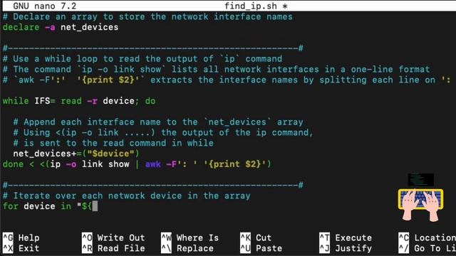 Bash script to display IP addresses of network interfaces with ip command смотреть онлайн