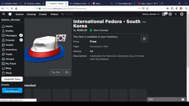 How To Get International Fedora - South Korea | Roblox смотреть онлайн