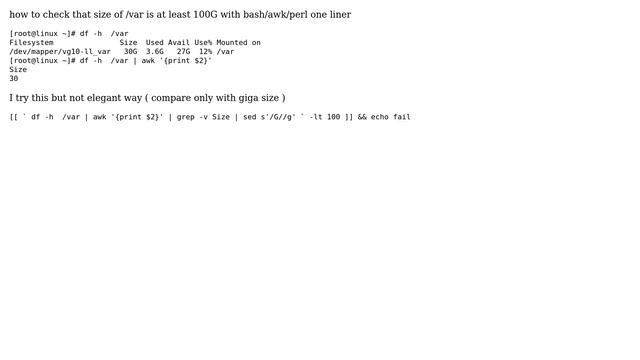 Unix & Linux: linux + how to check partition size that not less then XXG (2 Solutions!!) смотреть онлайн