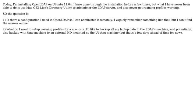 Ubuntu OpenLDAP and Mac OS X Roaming Profiles смотреть онлайн