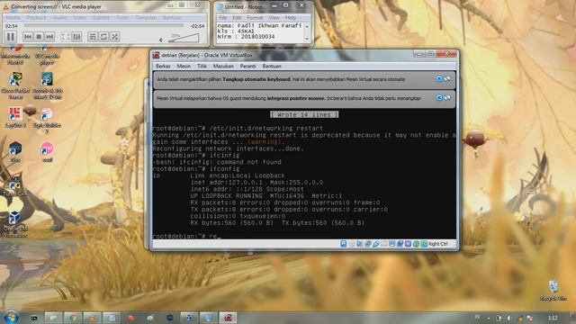 Configurasi ip menghubungkan debian dengan windows di virtual box смотреть онлайн
