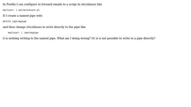 DevOps & SysAdmins: Postfix forward mail to named pipe смотреть онлайн