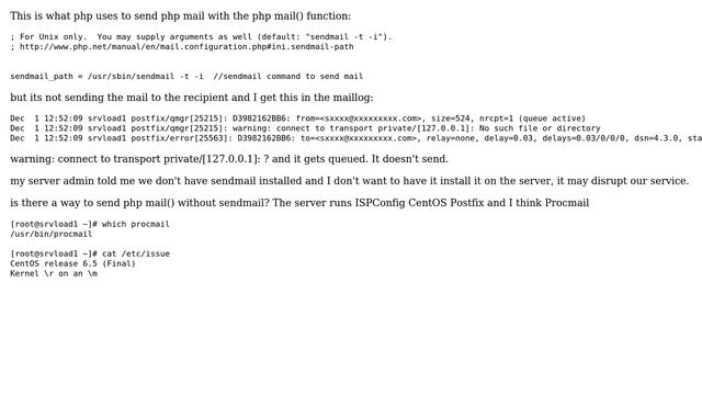 Unix & Linux: No Sendmail but ISPConfig Postfix смотреть онлайн