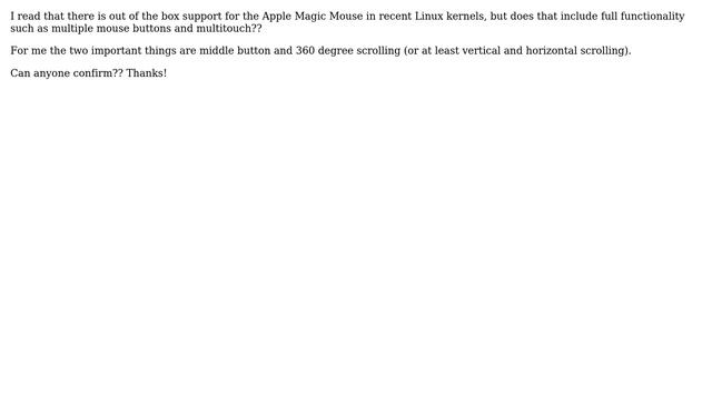Unix & Linux: 360 degree scrolling with Apple Magic Mouse in Linux? смотреть онлайн