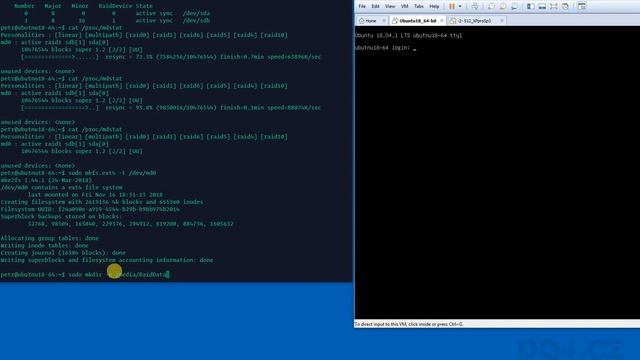 Návod 01 - jak vytvořit softwarový RAID 1 - Ubuntu 18.04 server смотреть онлайн