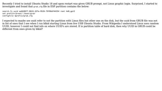 Unix & Linux: UUID of fs - where are they stored? смотреть онлайн