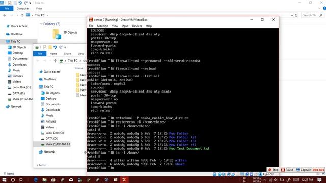 #7 tutorial install and configuration samba(file sharing) in centos 7 смотреть онлайн