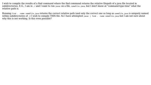 Unix & Linux: Forward results of Find command to javac (2 Solutions!!) смотреть онлайн