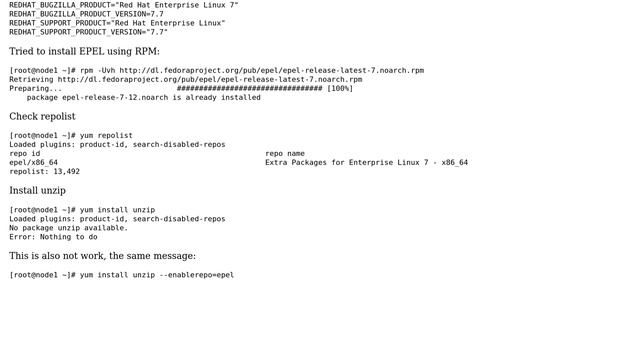 DevOps & SysAdmins: Can't install unzip on RedHat Enterprise Linux Server 7 смотреть онлайн