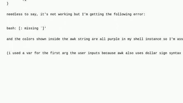 Unix: bash using var inside awk cmd not working смотреть онлайн
